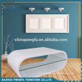 High glossy PU painting bentwood white coffee table